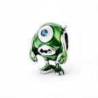 Berloque Mike Monstros S.A. em Prata 925 verde para pulseira feminina