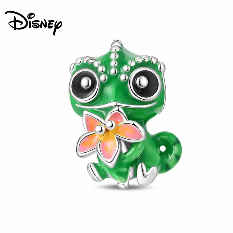 Berloque Pascal Enrolados em Prata 925 verde com flor para pulseira feminina