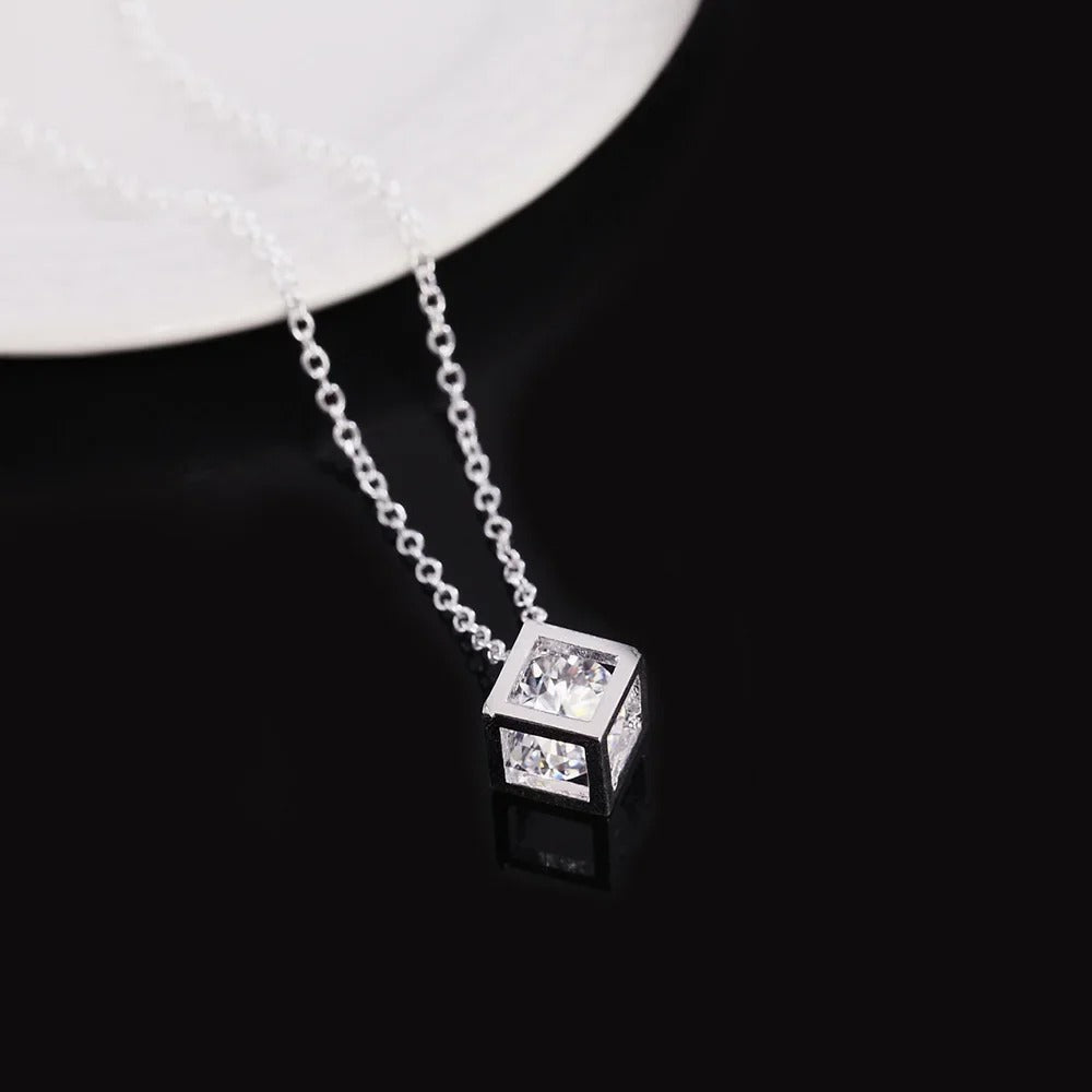 Colar Caixa Cristal
