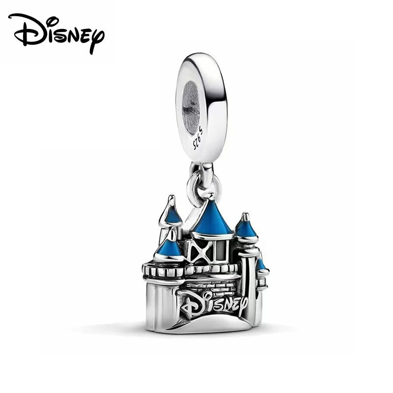 Berloque Castelo Disney em Prata 925 para pulseira estilo Pandora inspirado no icônico castelo da Disney