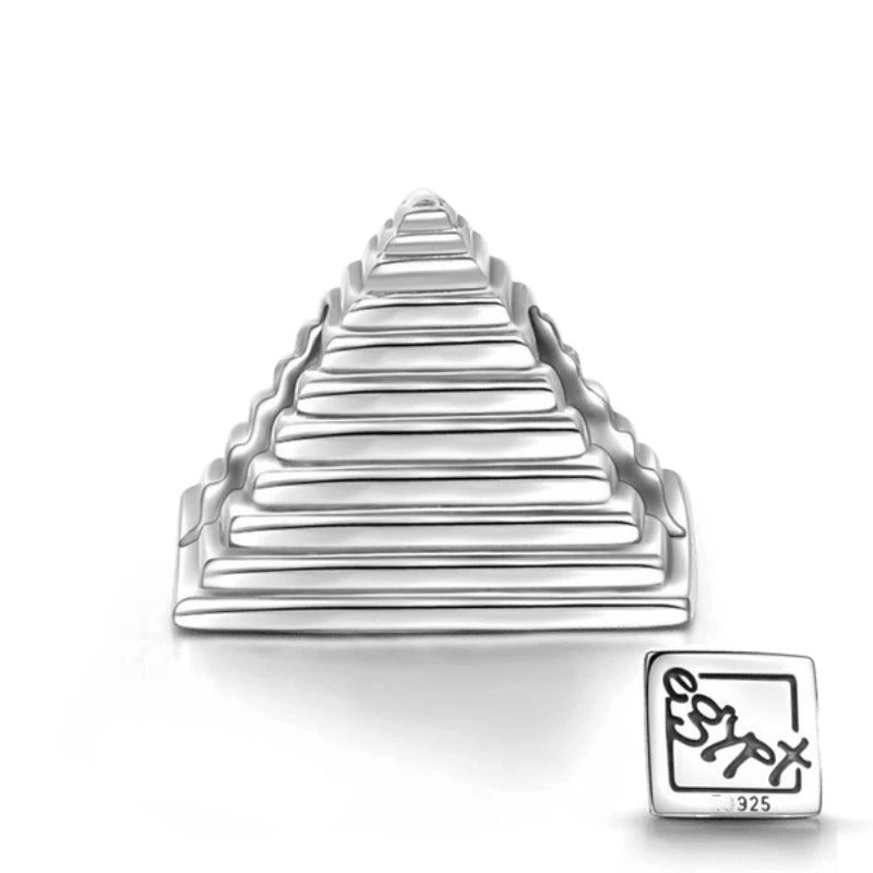 Berloque Pirâmide do Egito em Prata 925 para pulseira feminina estilo Pandora